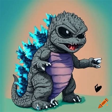 Baby godzilla character on Craiyon