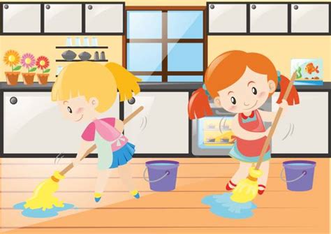 Best Girl Cleaning Floor Illustrations, Royalty-Free Vector Graphics & Clip Art - iStock