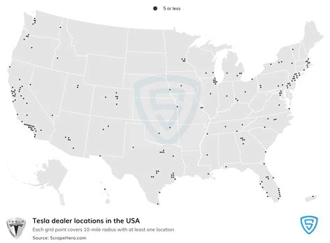 List of all Tesla Dealership locations in the USA - ScrapeHero Data Store