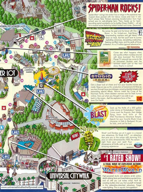 Universal Studios in Hollywood Tourist Map - burbank ca • mappery