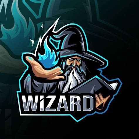 Premium Vector | Wizard mascot logo template design | Wizards logo ...