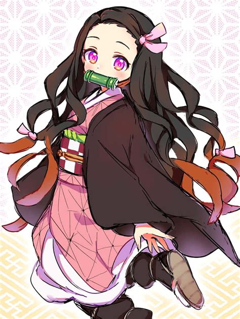 Download Demon Slayer Fictional Character Cute Nezuko Kamado Wallpaper ...