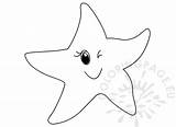 Cartoon ocean Happy starfish – Coloring Page sketch template