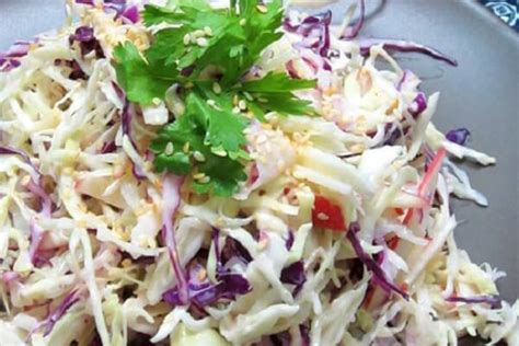 5 cách làm salad bắp cải trộn mayonnaise, salad trộn dầu giấm, cải tím ...