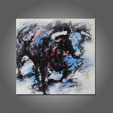 The Spanish Bullfight 2015 New Designed Animal Spin Bull Oil Painting On Canvas Handpainted ...