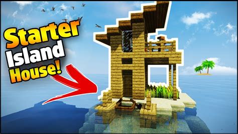 Minecraft: Island Starter House Tutorial - How to Build a House in Minecraft - YouTube