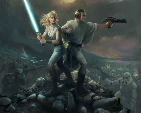 Wallpaper : Star Wars, artwork, lightsaber, stormtrooper, blaster, mythology, Rebel Alliance ...