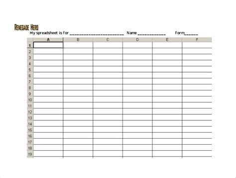 14+ Blank Spreadsheet Templates - PDF, DOC, Pages, Excel