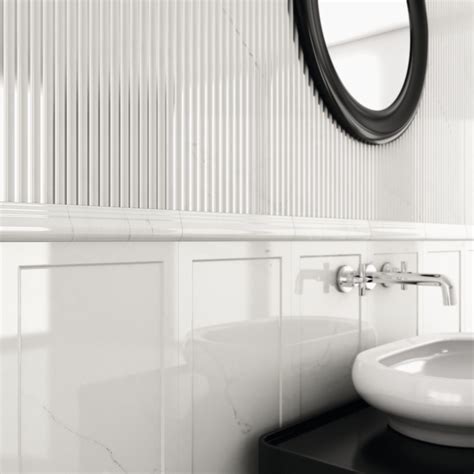 Carrera Panels and Ribbed Tiles for Stylish Bathroom Decor