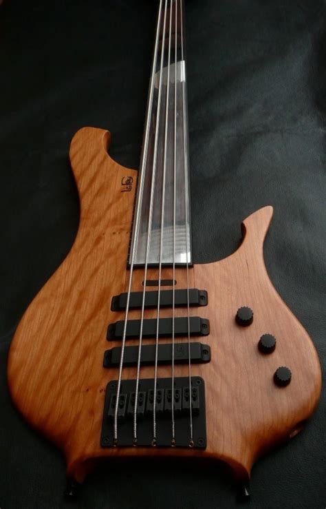 Le Fay Remington Steele Fretless bass guitar with stainless steel ...