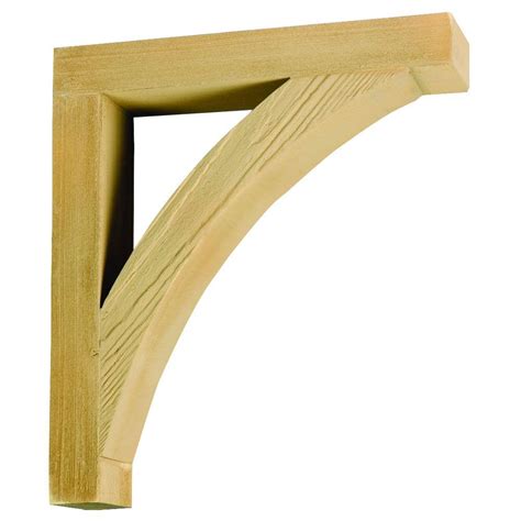 Fypon 16 in. x 4 in. x 18 in. Wood Grain Texture Polyurethane Bracket ...