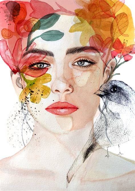 Watercolor Art Face, Watercolor Portraits, Watercolor Illustration, Portrait Painting, Painting ...