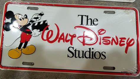 Vintage LICENSE PLATE WALT DISNEY STUDIOS | #1874098299