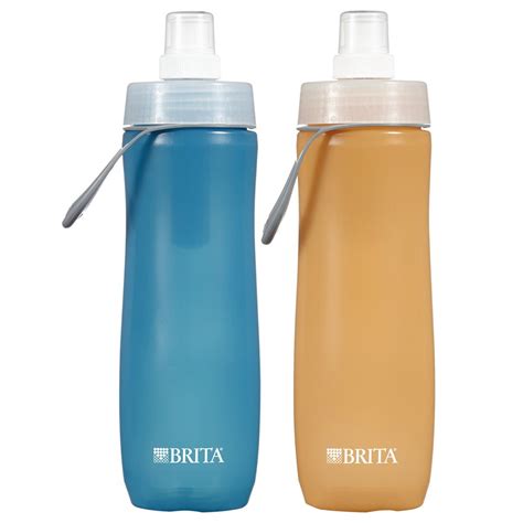 Brita Sport Water Bottle with 2 Filters - 20 oz - BPA Free - Twin Pack ...