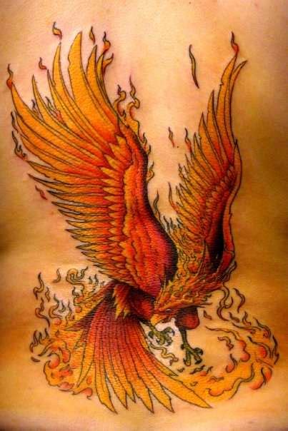 Indian Tattoo: Fire Phoenix Body Tattoo