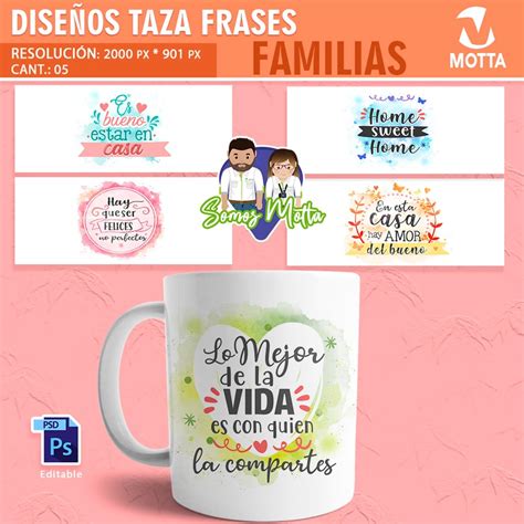 DISEÑO PARA SUBLIMAR TAZAS GRATIS CON FRASES DE HOGAR