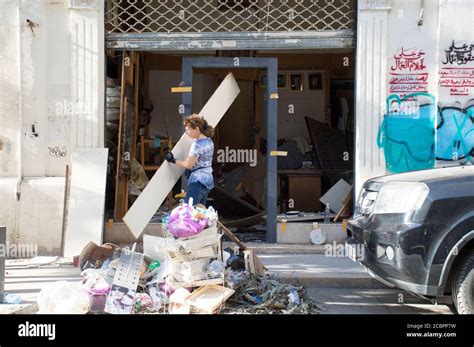 Beirut, Lebanon,6th of August, 2020. Aftermath of Beirut explosion, and ...