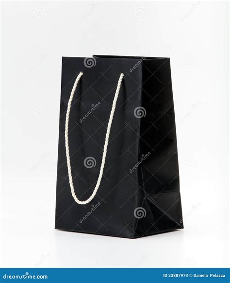 Black shopping bag. stock image. Image of handle, christmas - 23887973