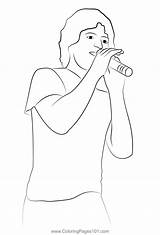 Singer 3 Coloring Page For Kids  Free Singers Printable Pages sketch template