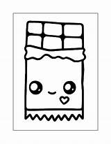 Candy Bar Coloring Page Chocolate Bar Drawing sketch template