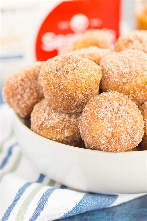 Cinnamon Sugar Baked Donut Holes - Pumpkin 'N Spice