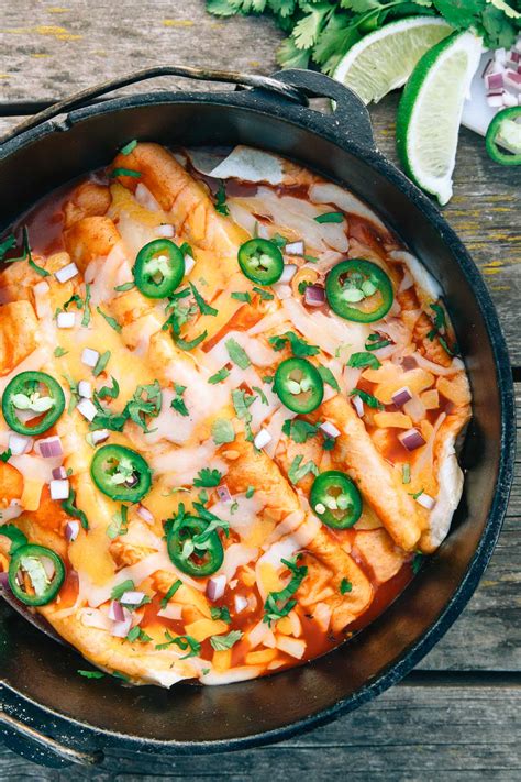 Dutch Oven Enchiladas - Camping Recipe by Fresh Off the Grid