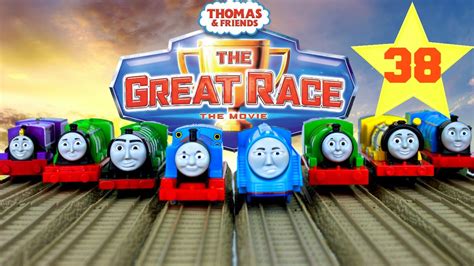 THOMAS AND FRIENDS THE GREAT RACE #38 | TRACKMASTER SKY HIGH BRIDGE JUMP THOMAS Kids Play Toy ...