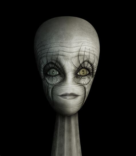 Alien Face Digital Art by James Larkin - Fine Art America