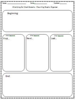 Tiny Moments Pre-Writing Graphic Organizer | Pre writing, Graphic organizers, Writing