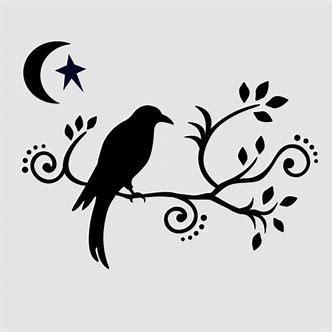 Image result for Free Primitive Crow Pattern | Stencil template, Crow