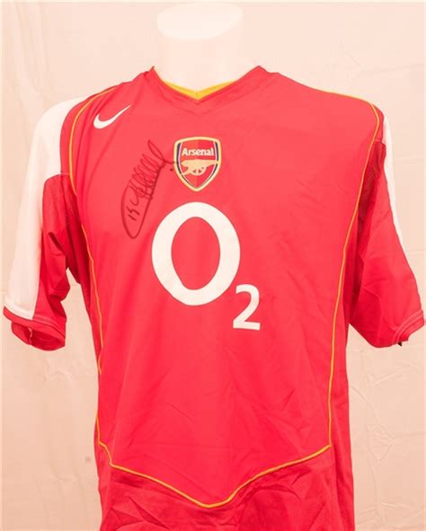 Lot Detail - Thierry Henry Signed Replica Arsenal Football (Soccer) Jersey