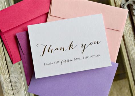 Bridal Shower Thank You Cards, Future Mrs. Thank You Cards, Wedding Thank You Cards, Bridal ...