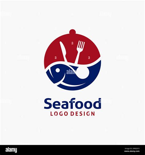 Seafood logo design Stock Vector Image & Art - Alamy