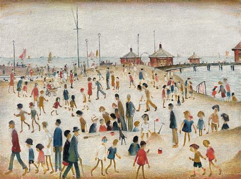 Lytham Pier - L S Lowry by L S Lowry | Buy Posters, Frames, Canvas ...