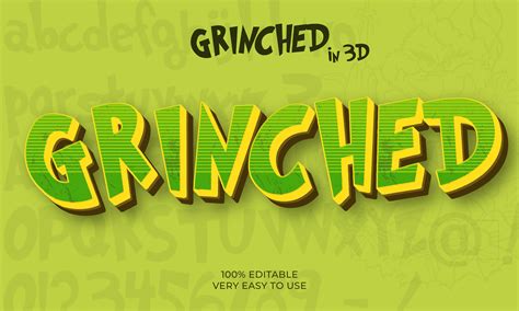 Grinched Font in 3D, Whoville Font Afbeelding door Crafty Corner · Creative Fabrica