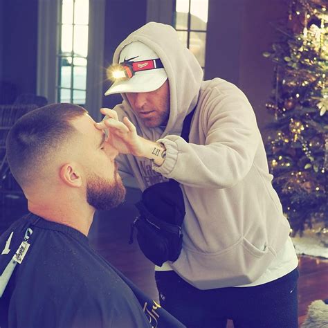 Taylor Swift documents Travis Kelce's game-day haircut on Instagram