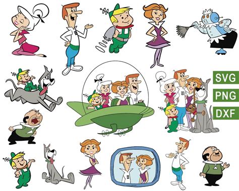 Craft Supplies & Tools The Jetsons Family SVG Pack Artwork Digital Cricut Cut File Silhouette ...