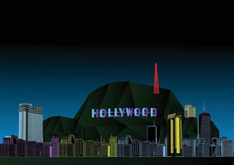 Hollywood Mountain Vector Art, Icons, and Graphics for Free Download