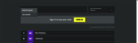 Fortnite Ranked Global Leaderboard: Battle Royale And Zero Build - Gameinstants