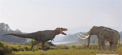 Tyrannosaurus Rex vs Steppe Mammoth by SameerPrehistorica on DeviantArt