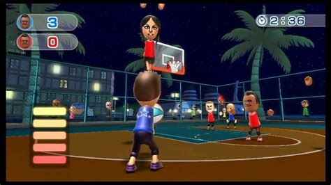 Wii Sports Resort - Basketball: Pickup Game (Tommy Vs. Tommy) - YouTube