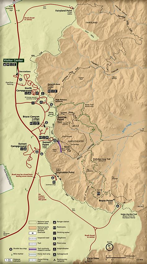 Park Junkie's Map of Bryce Canyon National Park. Plan your visit now ...