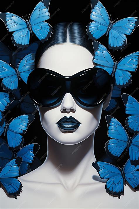 Premium AI Image | Dark butterfly art print