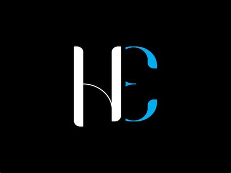 Premium Vector | Hec logo with a black background