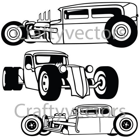 Rat Rod Cars SVG vector files | Etsy