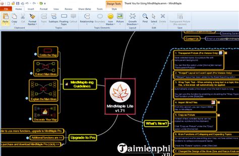 Công cụ sáng tạo Phần mềm vẽ sơ đồ tư duy MindMaple Lite Miễn phí và dễ sử dụng