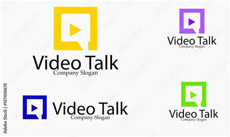 Talk vector logo with alternative colors and business card template ...