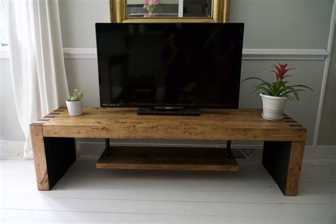 Industrial & Rustic Media Console | Diy tv stand, Rustic tv stand ...