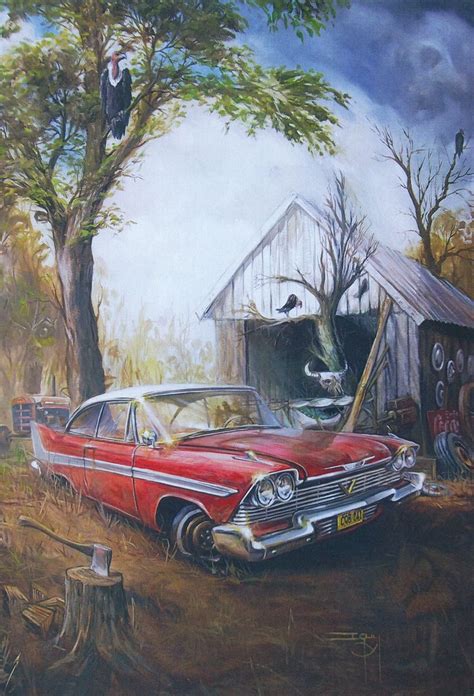 See the Ghost of Christine in this painting Tv Cars, Cars Movie, Movie ...