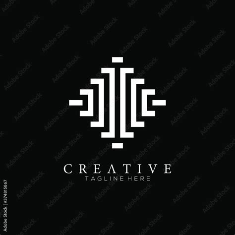 Minimalist Trendy Shapes. Stylish universal geometric White Vector Logo ...